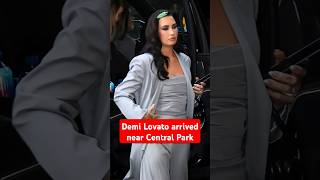 Demi Lovato arrived at an event near Central Park shorts demilovato [upl. by Latoye750]