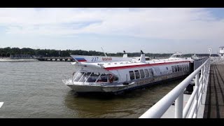 A highspeed hydrofoil boat in Saint Petersburg Russia 2014 [upl. by Adachi]