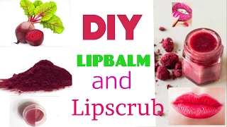 DIY Beetroot lipbalm and lip scrub How to make Natural lipbalm and lipscrub at home [upl. by Brogle]