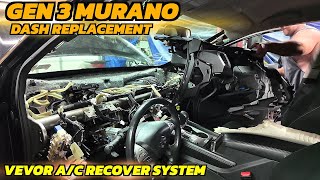 2017 Nissan Murano Dashboard Replacement  VEVOR AC Recovery System [upl. by Ymer659]