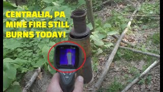 Centralia PA burns in 2023 Carbon monoxide testing amp thermal imaging of coal seam mine fire [upl. by Ollehcram]