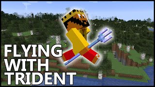 How To Fly Using TRIDENT In Minecraft [upl. by Albarran]