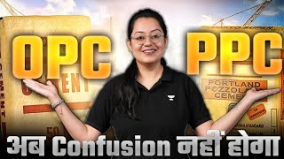 Difference between OPC and PPC  Building Materials and Construction  Harshna Verma [upl. by Longan]