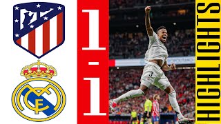 Eder Militao Goal  Atletico Madrid vs Real Madrid 11  Highlights  LALIGA 202425 [upl. by Monteria]