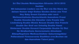 DJ Ötzi Double Weihnachten Silvester 2014 2015 buchen [upl. by Norreg]