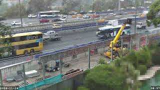 Warringah Freeway Upgrade time lapse  Thursday 14 November 2024 [upl. by Ginsburg]