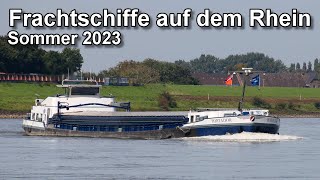 Frachtschiffe auf dem Rhein  Binnenschifffahrt  Sommer 2023 [upl. by Eedna946]