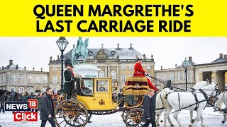 Denmarks Margrethe Takes Last Carriage Ride In Copenhagen As Queen  Queen Margrethe  N18V [upl. by Dranoc895]