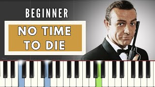 Billie Eilish  No Time To Die  BEGINNER  Easy Piano Tutorial [upl. by Carol-Jean]