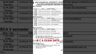 Vbpsu Bca exam date [upl. by Notxap]