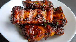 AIR FRYER PORK RIBS  How to Cook Pork Ribs in the Air Fryer 30minutes [upl. by Craw]