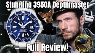 Stuhrling 3950A Depth Master Quartz Dive Style Watch Review [upl. by Ylurt]