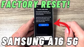 How to Reset to Factory Settings Samsung Galaxy A16 5G [upl. by Ludovick]