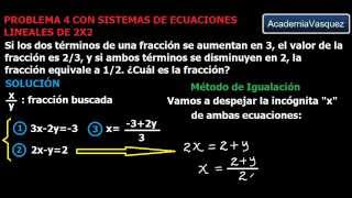 Problemas con Sistemas de Ecuaciones Lineales de 2x2 Problema 4 [upl. by Conroy]