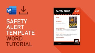 Informative Safety Alert Template  Microsoft Word Tutorial FREE DOWNLOAD [upl. by Ecniuq]