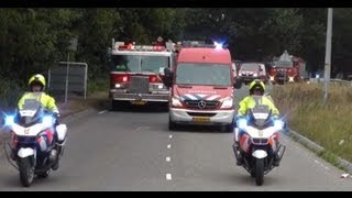 Loads of firetrucks in a parade with sirens [upl. by Aicenaj]