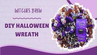 DIY Witches Cauldron Wreath  Halloween Craft Tutorial [upl. by Nnylaj48]