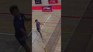 Badminton attacking and defending by malaka [upl. by Ellehcor]