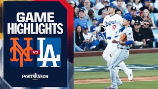 Mets vs Dodgers NLCS Game 1 Highlights 101324  MLB Highlights [upl. by Scuram]