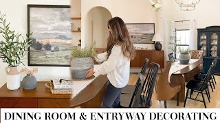 DINING ROOM amp ENTRYWAY DECORATING  simple home decorating ideas [upl. by Hintze182]