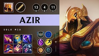 Azir Mid vs Corki Dominating  EUW Challenger Patch 1416 [upl. by Lilas46]