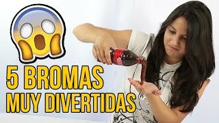 5 BROMAS muy divertidas para hacer a tus amigos ¡BROMAS FÁCILES [upl. by Childs596]