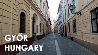 Evening walk in Győr Hungary  backstreets sunset  PART 2 [upl. by Ellasal]