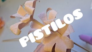 TRUCO COMO HACER PISTILOS CON SILICONA  COMO HACER UNA FLOR EN LIENZO CON PISTILO FACIL [upl. by Esta]