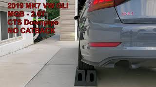 2019 MK7 VW GLI MQB 20T Catback sound comparison  Stock  None  ECS Tuning NonValved Catback [upl. by Bannerman]