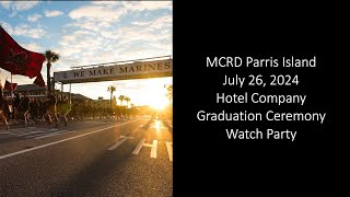 USMC MCRD Parris Island Hotel Company Graduation on July 26 2024 [upl. by Pine]