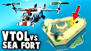 INCREDIBLE PlaneHelicopter VTOL vs SEA FORTRESS Stormworks Best User Creations [upl. by Evania]