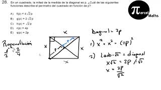 Pregunta 28 modelo PSU DEMRE 2019 matemática [upl. by Ecydnac]