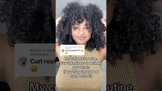 My curly hair routine for voluminous amp defined curls curlroutine curlyhair [upl. by Aynav]