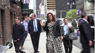 Mariska Hargitay arriving at Late Show [upl. by Derfiniw]