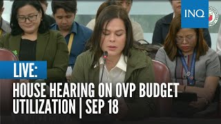 LIVE House hearing on OVP budget utilization  Sep 18 [upl. by Sanjay790]