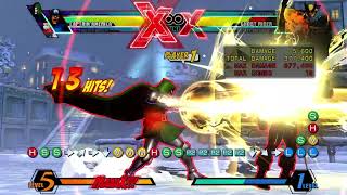 UMVC3 Captain America Doctor Doom assist X factor Level 1 TOD 3 meter [upl. by Anialam]