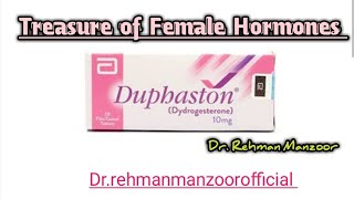 Treasure of Female Hormones  DrRehman Manzoor [upl. by Pate]