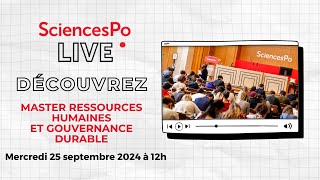 Sciences Po Live  Master Ressources Humaines et Gouvernance Durable [upl. by Neitsabes]