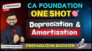 CA Foundation Accounts  ONE SHOT  Depreciation amp Amortisation  Most Important Questions [upl. by Airda]