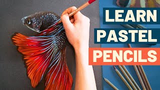 How to use Pastel Pencils  Complete Beginners Guide [upl. by Coltson]