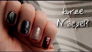 Kurze Nägel länger aussehen lassen mit einfachen Nailarts [upl. by Olympium]