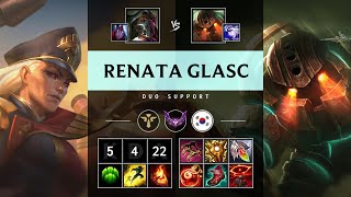 Renata Glasc Support vs Nautilus Killing spree  KR Master Patch 1419 [upl. by Mines]