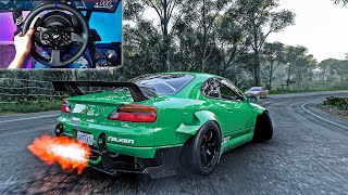 Drifting Nissan Silvia S15  Forza Horizon 5  900° Thrustmaster T300RS Gameplay [upl. by Ytsenoh]