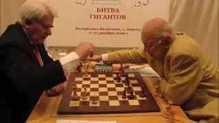 Viktor Korchnoi age 78 vs Boris Spassky age 72  2009 [upl. by Joacima]