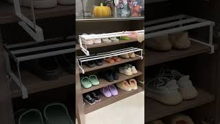 Retractable shoe rack If you install such a layered rack in the shoe cabinet at home gadgets [upl. by Yanarp]