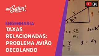 Me Salva Cálculo  Taxas Relacionadas problema do avião decolando [upl. by Chelsey]