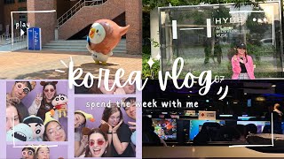 study abroad in Korea vlog🎮 KPop dance class HYBE building KBBQ with teacher karaoke pc café [upl. by Carlynn488]