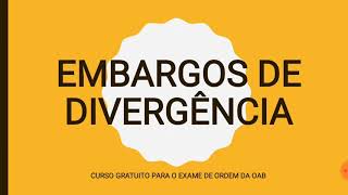 PRATICA TRABALHISTA  EMBARGOS DE DIVERGÊNCIA [upl. by Eislehc]