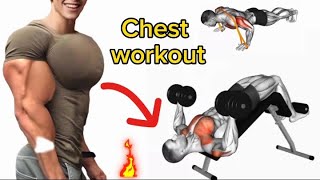 Chest workout  incline bench press  only Dumbblle 2024 [upl. by Eiramanad]