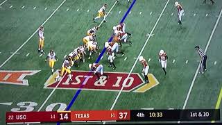 USC 8 St Brown get Blown up by Texas DB Foster [upl. by Garbe]